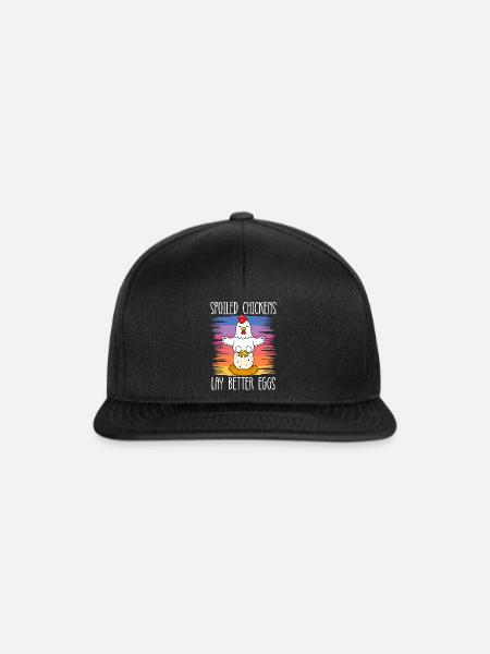 Hühnerzüchter Hühnerflüsterer Nutztier - Snapback Cap - Schwarz/Schwarz