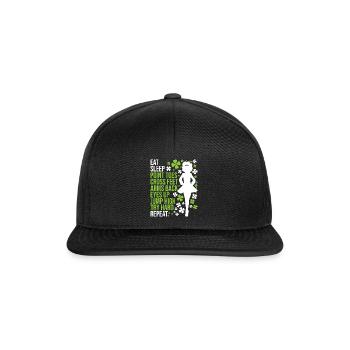 Eat Sleep Irish Dance - Irish Dancer - Snapback Cap - black/black - Front