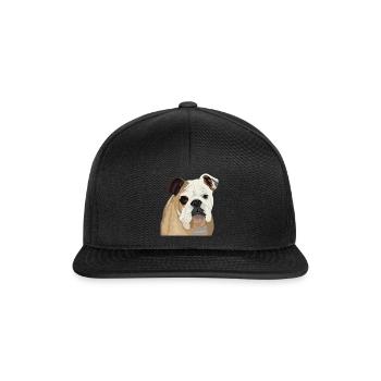British Bulldog vector illustration - Snapback Cap - black/black - Front