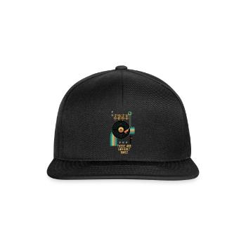 Dies sind schwierige Zeiten lustiges Musik-Wortspiel - Snapback Cap - Schwarz/Schwarz - Vorne