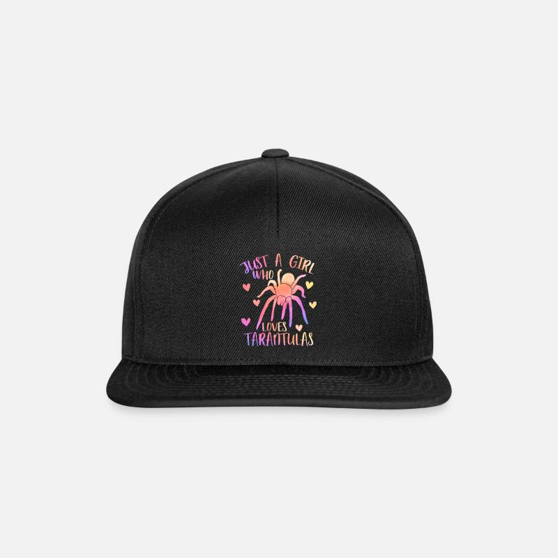 Nur ein Mädchen, das Vogelspinnen liebt - Spinnenliebhaber - Snapback Cap - Schwarz/Schwarz