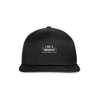 Möge Green Fight Stigma Mental Health Awareness - Snapback Cap - Schwarz/Schwarz - Vorne