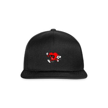 Soccer Football Valentine's Day Love Sports Boys - Snapback Cap - black/black - Front