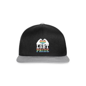 Droits des homosexuels Mois de la fierté arc-en-ciel LGBTQ Gay Pride - Casquette snapback - noir/gris - Devant