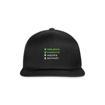 Graduate Bye School Happy Last Class Graduation - Snapback Cap - black/black - Front
