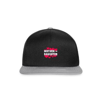 Mutter und Tochter - Snapback Cap - Schwarz/Grau - Vorne