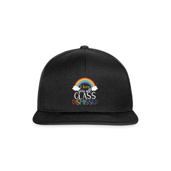 Bye School Happy Last Class Dismissed Love Teacher - Snapback Cap - black/black - Front