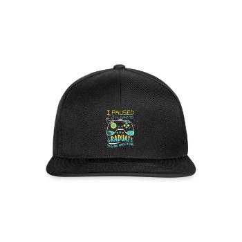Paused Game Graduate Graduating 2023 Graduation - Snapback Cap - black/black - Front