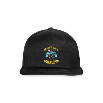 Master-PhD Abschluss Master-Absolvent 2023 - Snapback Cap - Schwarz/Schwarz - Vorne