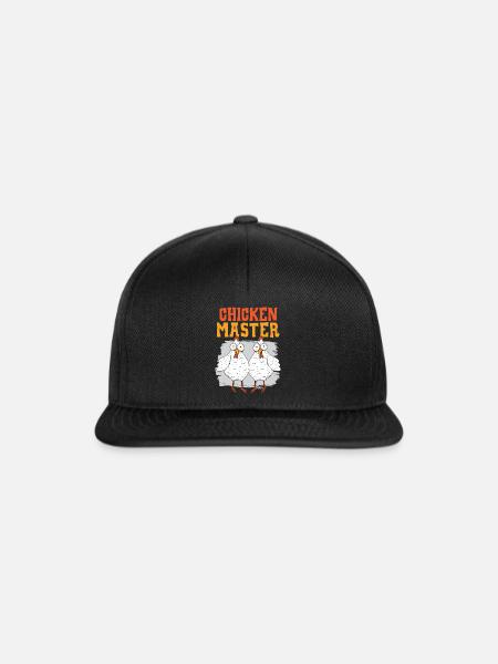 Hühnerbauer Hühnerflüsterer Bauernhoftier - Snapback Cap - Schwarz/Schwarz