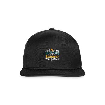 Funny Lazy Summer Surf Hello Summer - Snapback Cap - black/black - Front