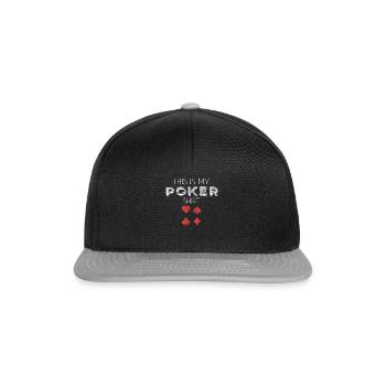 Chemise de poker - Casquette snapback - noir/gris - Devant