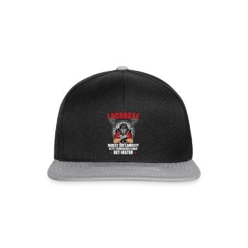 Lacrosse-spieler Lacrosse-trainer Lax Player - Snapback Cap - Schwarz/Grau - Vorne