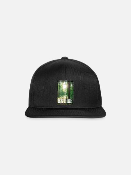 Nature Forest - Snapback Cap - Schwarz/Schwarz