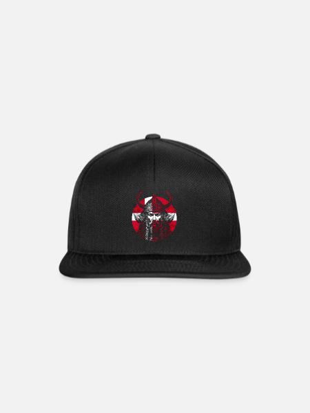 Dänischer Wikinger Krieger - Snapback Cap - Schwarz/Schwarz