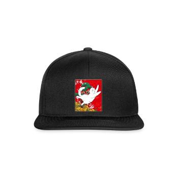 Cherry Blossom Shirt, Kawaii Cat Cherry Blossom - Snapback Cap - black/black - Front