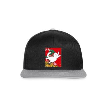 Chemise en fleurs de cerisier, Kawaii Cat Cherry Blossom - Casquette snapback - noir/gris - Devant