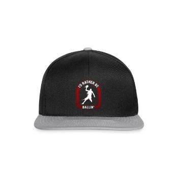 Chemise de Saint-Valentin, je préfère être ballin' - Casquette snapback - noir/gris - Devant