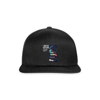 Jahrgang 2007 September Geburtstag Nordlichter - Snapback Cap - Schwarz/Schwarz - Vorne