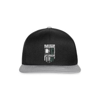 Elevator Mechanic - Aufzug Fahrstuhl Aufzugmonteur - Snapback Cap - black/grey - Front
