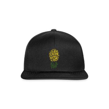 Pi Day Shirt, Pineapple Pi Day, Funny Math Lover - Snapback Cap - black/black - Front