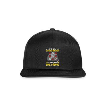 Sicherheitsingenieur Geschenkidee - Snapback Cap - Schwarz/Schwarz - Vorne