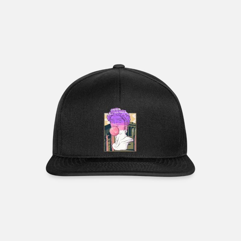 Chemise grecque, statue romaine de David sculpture - Casquette snapback - noir/noir