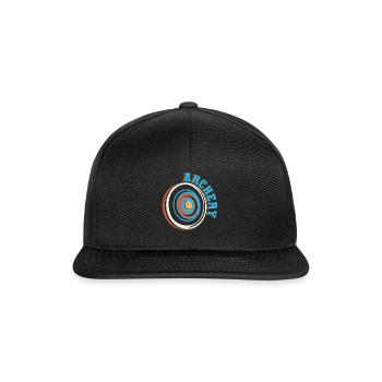 Retro Vintage Archery Hunting Target Bow Arrow - Snapback Cap - black/black - Front