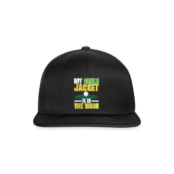 Lustiger Golfclub Golfer Golf Grün Golfen - Snapback Cap - Schwarz/Schwarz - Vorne