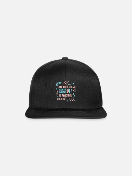 Hemd zur Sensibilisierung für Hörverlust, My Brother Cochlear - Snapback Cap - Schwarz/Schwarz