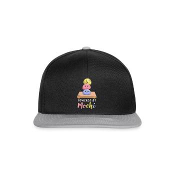 Cute kawaii Mochi t shirt Ice Cream Japanese Food - Snapback Cap - black/grey - Front