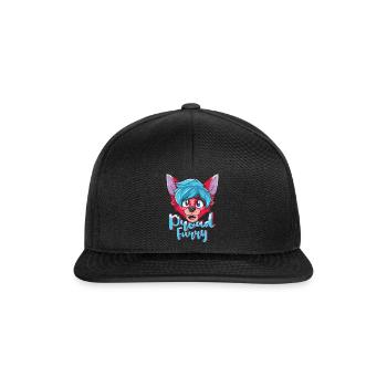 Stolzer pelziger Schwanz Ohr pelzige Person Cosplay cool - Snapback Cap - Schwarz/Schwarz - Vorne