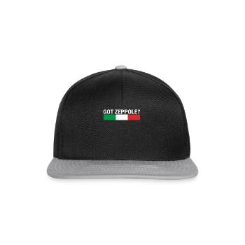 Chemise de la Saint-Joseph, drapeau Zeppole Italie - Casquette snapback - noir/gris - Devant