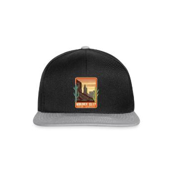 Chemise de camping, Monument Valley Utah Arizona Tee, - Casquette snapback - noir/gris - Devant