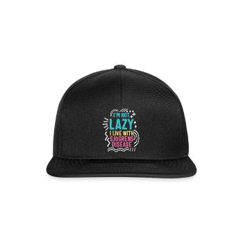 Sjögren's Syndrome Awareness Shirt, Ich bin nicht faul - Snapback Cap - Schwarz/Schwarz - Vorne