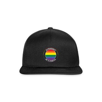 Straight Circle Gay Pride LGBT Pride Monat - Snapback Cap - Schwarz/Schwarz - Vorne