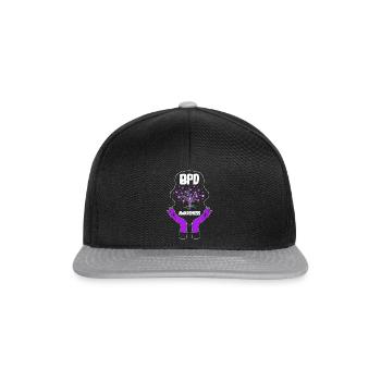 Borderline Personality Disorder Shirt, BPD Purple - Snapback Cap - black/grey - Front