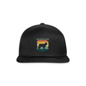 Retro Pet Dog Berger Maman Malinois Belge - Casquette snapback - noir/noir - Devant