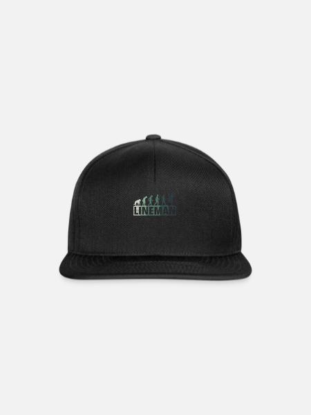 Retro Elektroinstallateur Evolution - - Snapback Cap - Schwarz/Schwarz