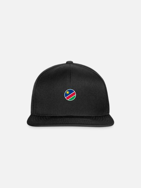 Namibia Namibische Flagge Namibier - Snapback Cap - Schwarz/Schwarz