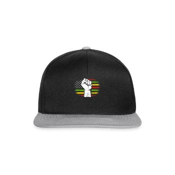 Black Lives Matter Shirt, Black History Month - Snapback Cap - black/grey - Front