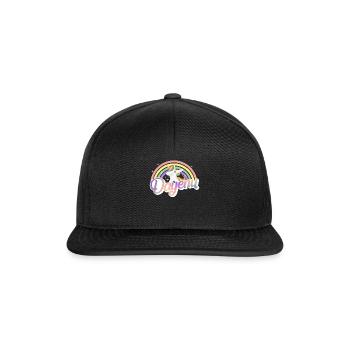 Chemise Dayenu, t-shirt de licorne rain-en-ciel, - Casquette snapback - noir/noir - Devant