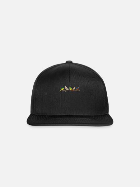 Lustiger Vogelbeobachter Vogelbeobachtung - Snapback Cap - Schwarz/Schwarz