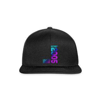 October 2005 Year 2005 Retro 2005 Vintage 2005 - Snapback Cap - black/black - Front