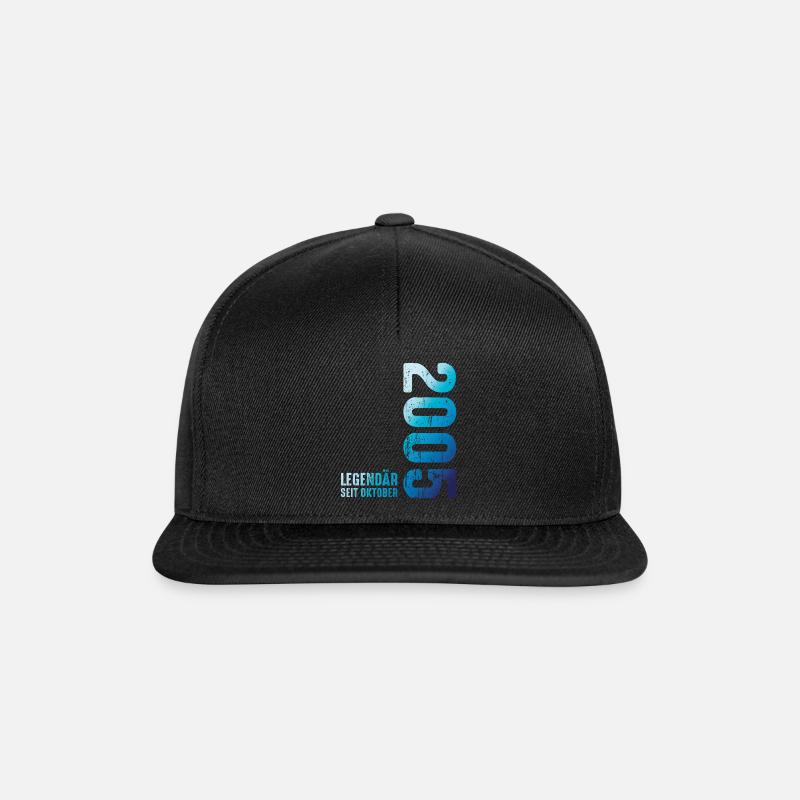 October 2005 Year 2005 Retro 2005 Vintage 2005 - Snapback Cap - Schwarz/Schwarz