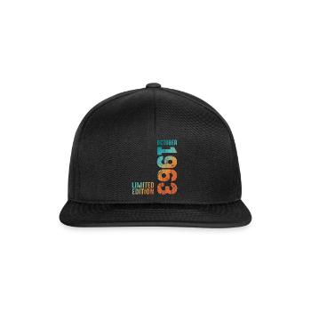 Retro Since October 1963 Retro Vintage 1963 - Snapback Cap - Schwarz/Schwarz - Vorne