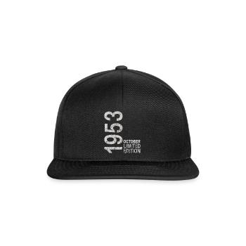 Since 1953 Year 1953 Retro Vintage October 1953 - Snapback Cap - black/black - Front