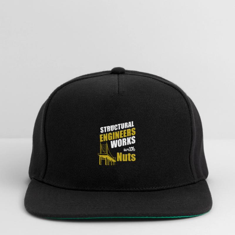 Construction carpenter structural engineer working with nuts Snapback Cap