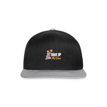 Genießen Sie Die Sonne! Sonnenbaden Sommerzeit - Snapback Cap - Schwarz/Grau - Vorne