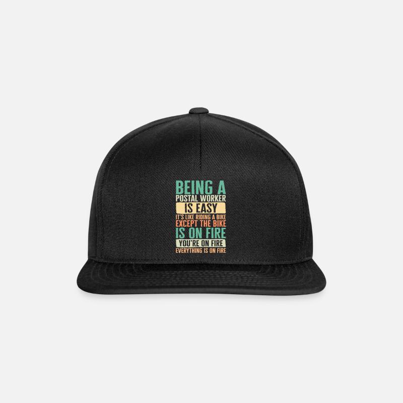 Postboten-Hemd, Postangestellter zu sein ist einfach Es ist - Snapback Cap - Schwarz/Schwarz